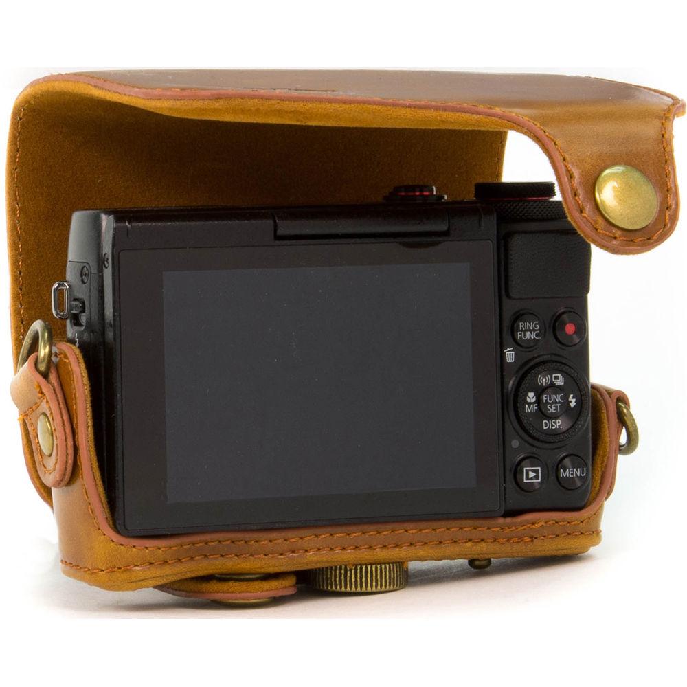 MegaGear Ever Ready PU Leather Camera Case with Strap for Canon PowerShot G7 X