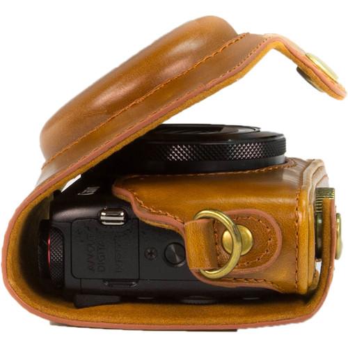 MegaGear Ever Ready PU Leather Camera Case with Strap for Canon PowerShot G7 X