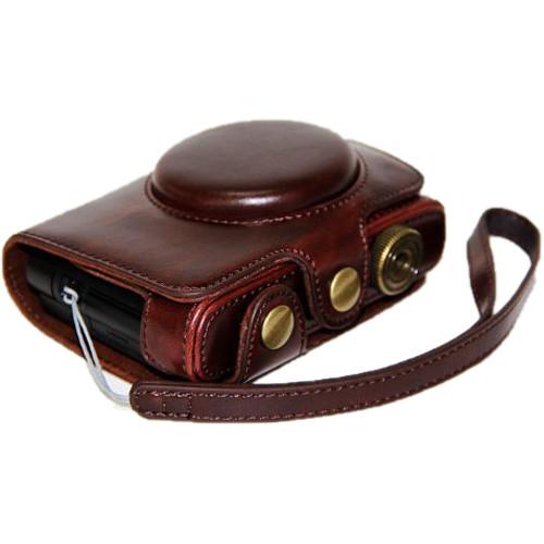 MegaGear Ever Ready PU Leather Camera Case with Strap for Panasonic Lumix DMC-LF1
