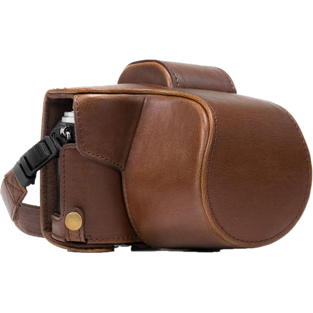 MegaGear MG638 Ever Ready Leather Case with Bottom Opening for Olympus OM-D E-M10 Mark II, 14-42mm