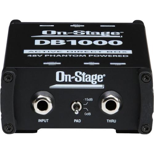 On-Stage DB1000 Active Mono DI Box, On-Stage, DB1000, Active, Mono, DI, Box