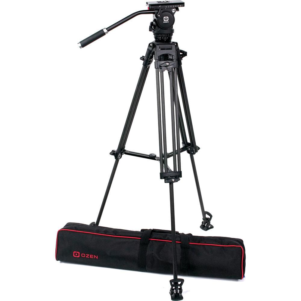 OZEN 75CF2 75mm Carbon Fiber Tripod & Agile 6 Fluid Head System