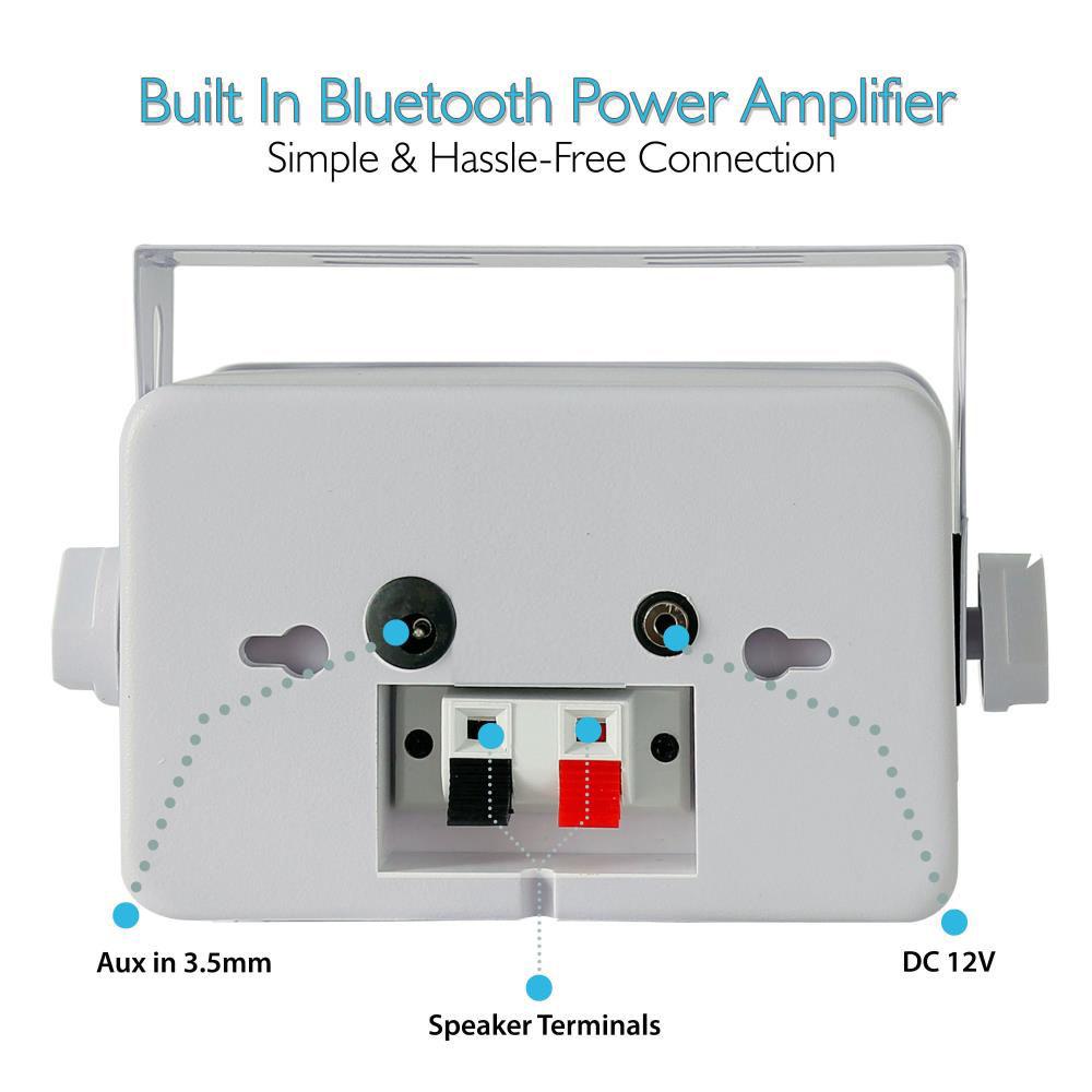 Pyle Pro 3.5 Bluetooth Home Speakers,3-Way Indoor Outdoor Waterproof Speaker System, 200 Watt