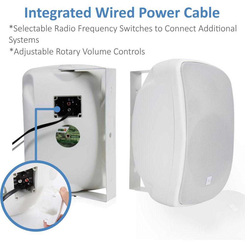 Pyle Pro 6.5" 1000 Watt Wall-Mount Marine Speakers with BT Audio RF Streaming