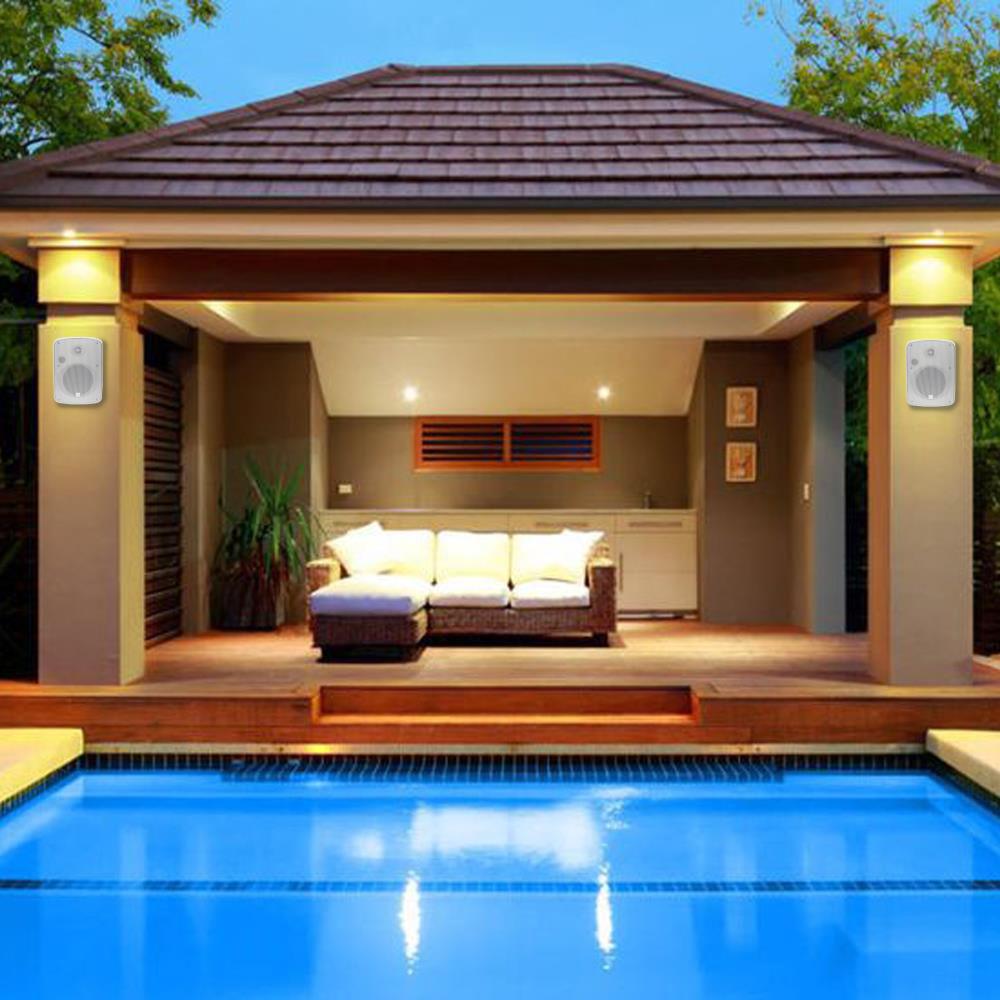 Pyle Pro 6.5" 1000 Watt Wall-Mount Marine Speakers with BT Audio RF Streaming