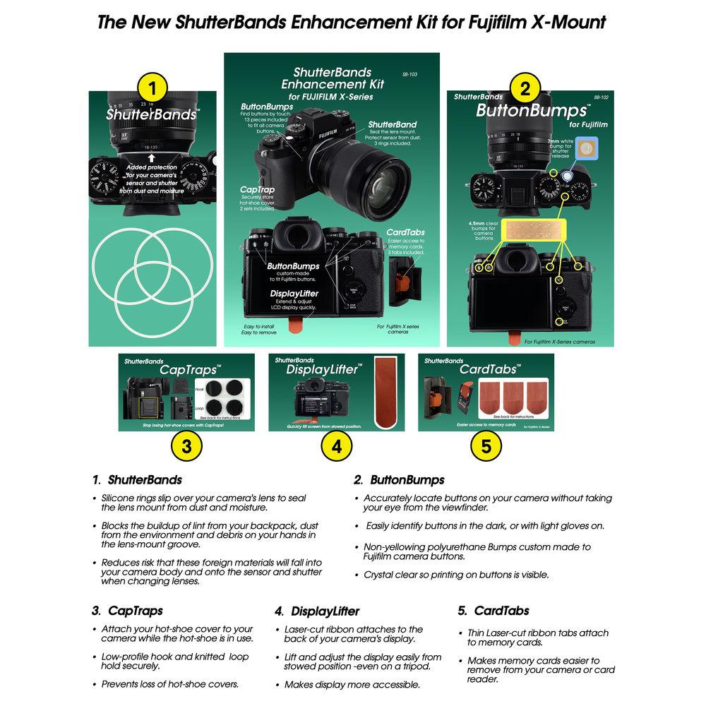 ShutterBands Enhancement Kit for Fujifilm Mount Cameras, ShutterBands, Enhancement, Kit, Fujifilm, Mount, Cameras