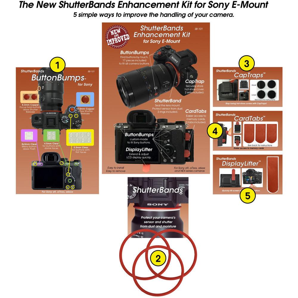 ShutterBands SB-101 Enhancement Kit for Sony E-Mount Cameras, ShutterBands, SB-101, Enhancement, Kit, Sony, E-Mount, Cameras