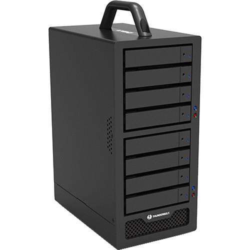 STARDOM 8-Bay Sr4-Tb2 Thunderbolt2 Raid5 Black Enclosure -Black