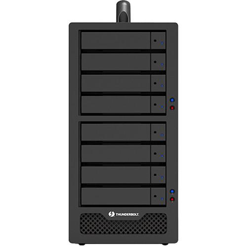 STARDOM 8-Bay Sr4-Tb2 Thunderbolt2 Raid5 Black Enclosure -Black