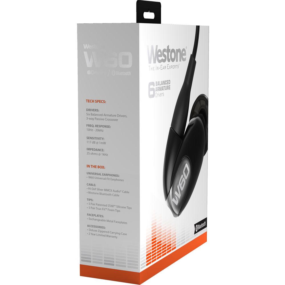 Westone W60 Gen 2 Six-Driver True-Fit Earphones with MMCX Audio and Bluetooth Cables
