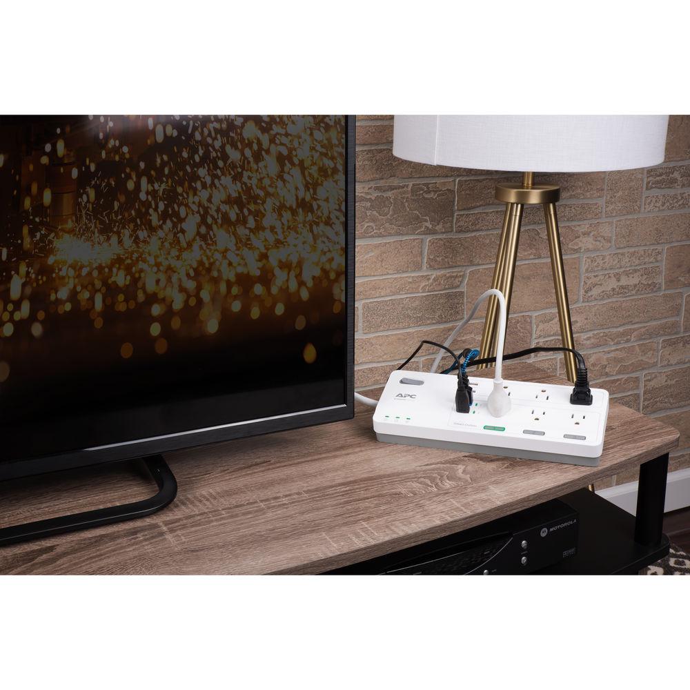 APC 6-Outlet Smart Surge Protector with 4 USB Charging Ports