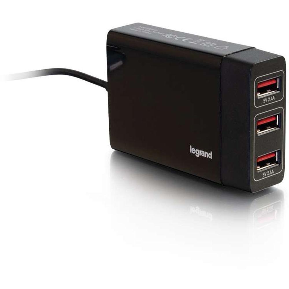 C2G 5.8A 4-Port USB Passenger Extension Car Charger