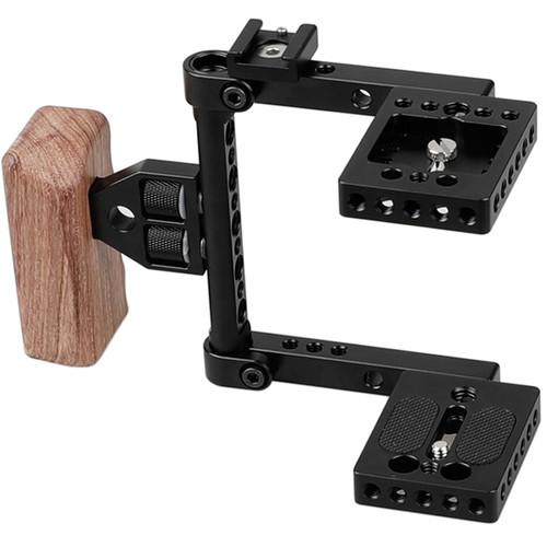 CAMVATE Cage Kit with Wooden Left Handle for Blackmagic Pocket Cinema Camera 4K