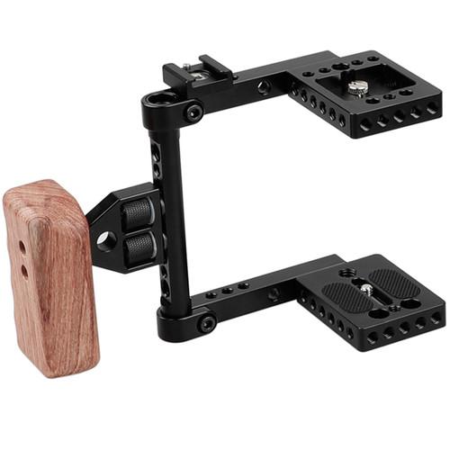 CAMVATE Cage Kit with Wooden Left Handle for Blackmagic Pocket Cinema Camera 4K