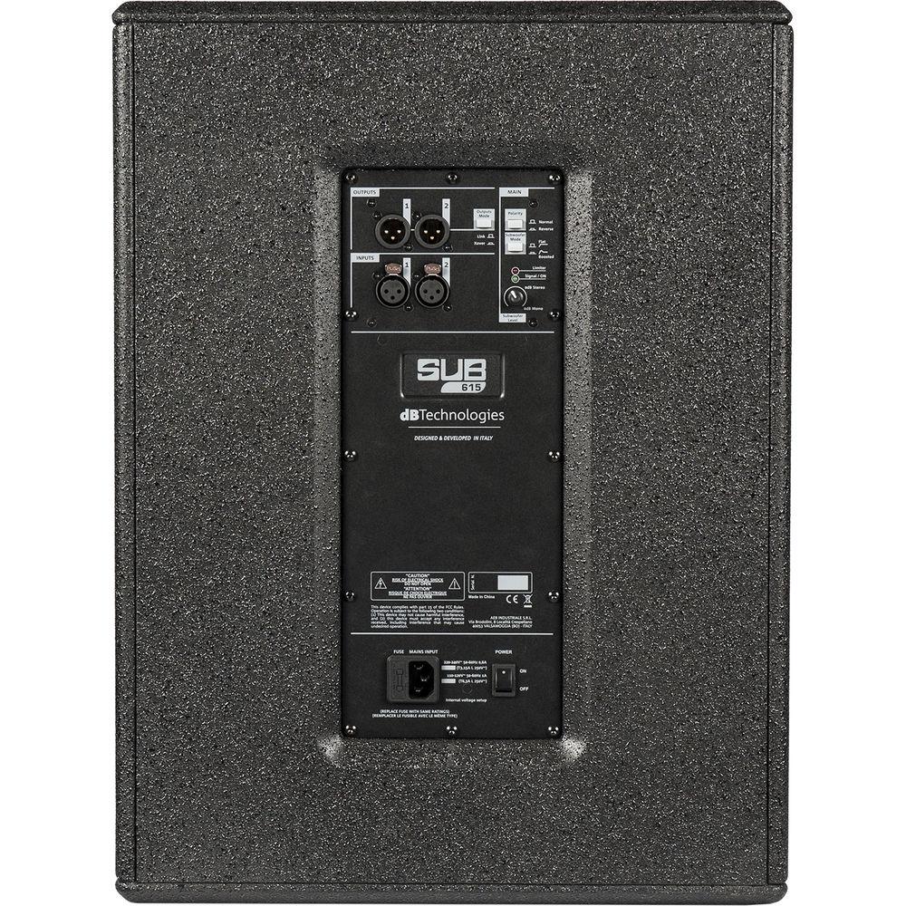 dB Technologies SUB 615 Bass-Reflex 1200W 15" Active Subwoofer