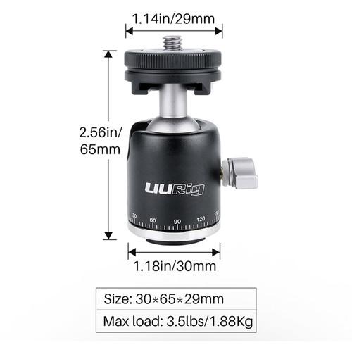 DigitalFoto Solution Limited Cold Shoe 1 4" Screw 2-in-1 Mini Ball Head