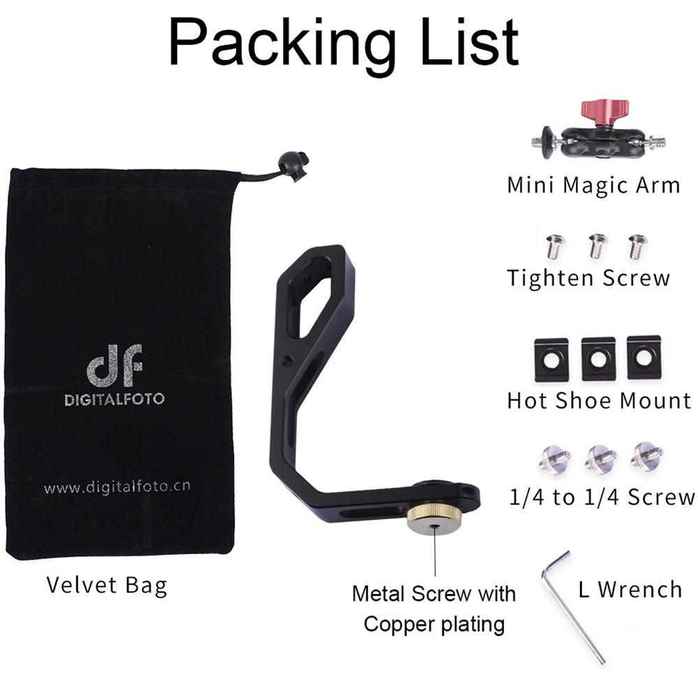 DigitalFoto Solution Limited Universal L Bracket Handheld Gimbal Adapter With Mini Magic Arm For DJI Ronin-S Crane 2 Feiyu AK2000,4000 MOZA Air 2