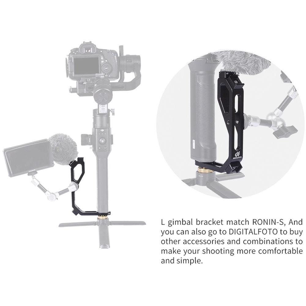 DigitalFoto Solution Limited Universal L Bracket Handheld Gimbal Adapter With Mini Magic Arm For DJI Ronin-S Crane 2 Feiyu AK2000,4000 MOZA Air 2