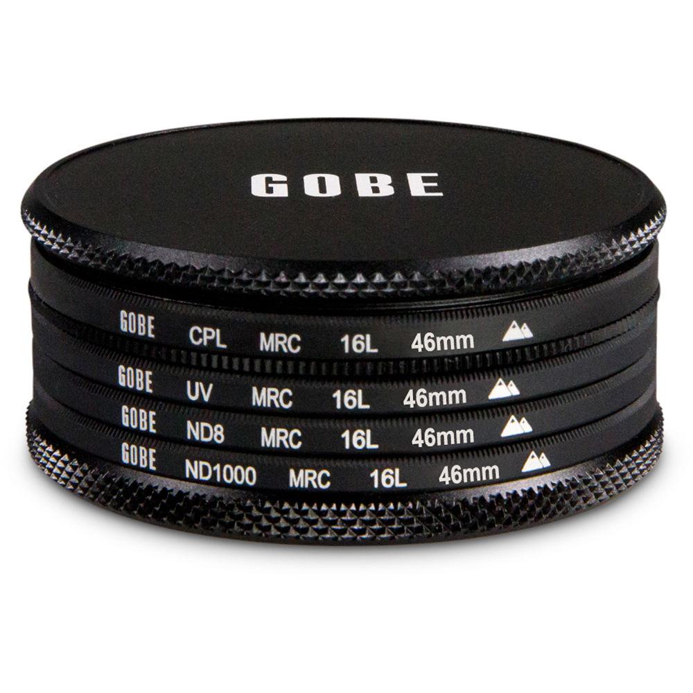 Gobe 46mm Essentials 2Peak UV, Circular Polarizer, ND8, and ND1000 Filter Kit
