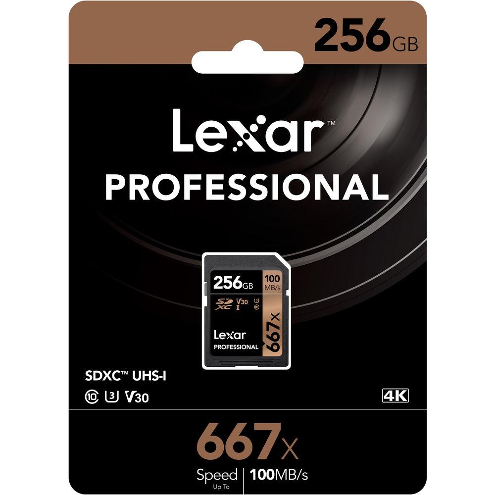 Lexar 256GB Professional 667x UHS-I SDXC Memory Card