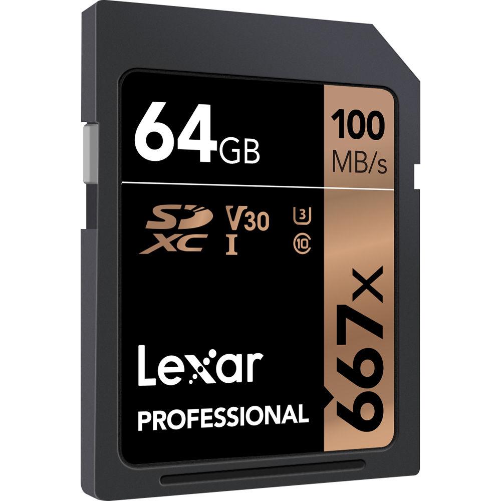 Lexar 64GB Professional 667x UHS-I SDXC Memory Card