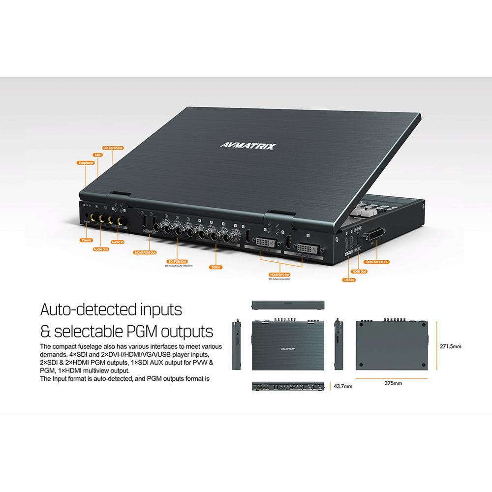 Lilliput PVS0615 Portable 6-Channel Video Switcher with 15.6" LCD Monitor