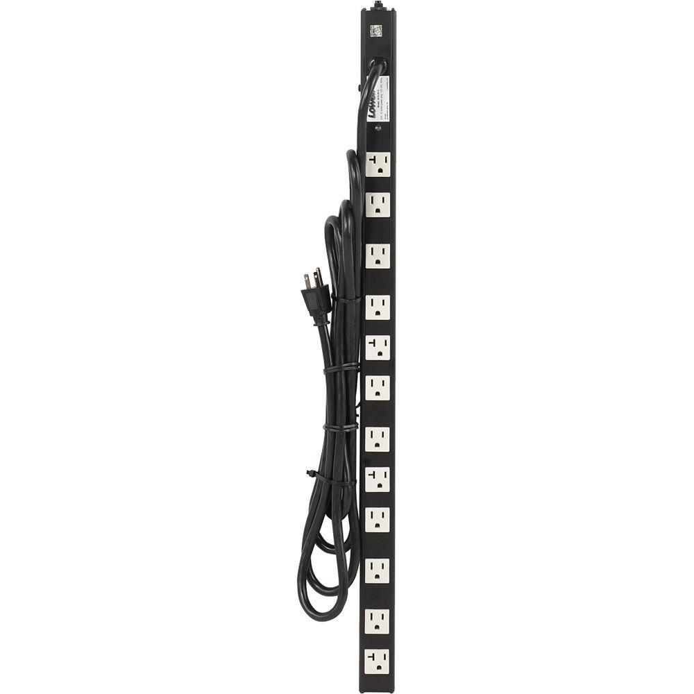 Lowell Manufacturing Power Strip-20A, 12 Outlets, 6' Cord, Lowell, Manufacturing, Power, Strip-20A, 12, Outlets, 6', Cord
