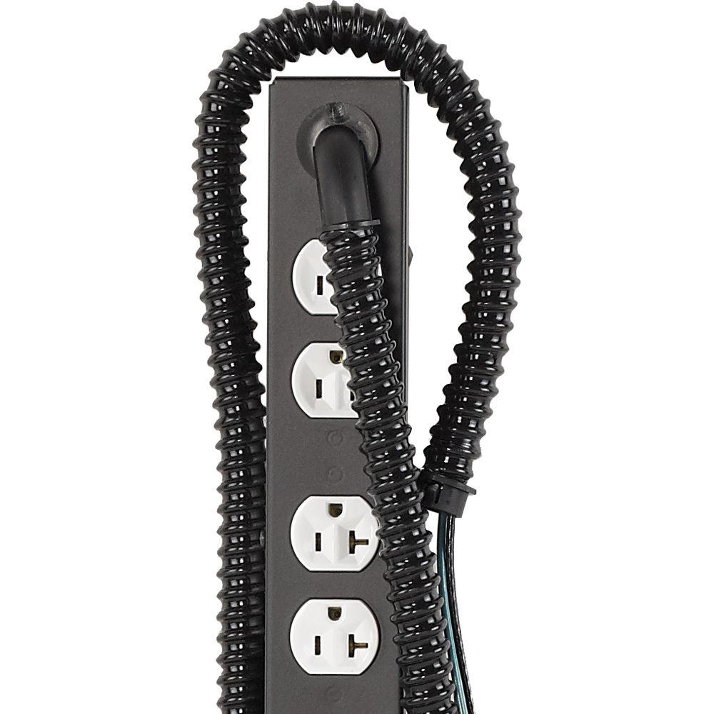 Lowell Manufacturing Power Strip-20A, 7 Duplex Outlets, Hardwired, 6' Flexible-Conduit, Lowell, Manufacturing, Power, Strip-20A, 7, Duplex, Outlets, Hardwired, 6', Flexible-Conduit