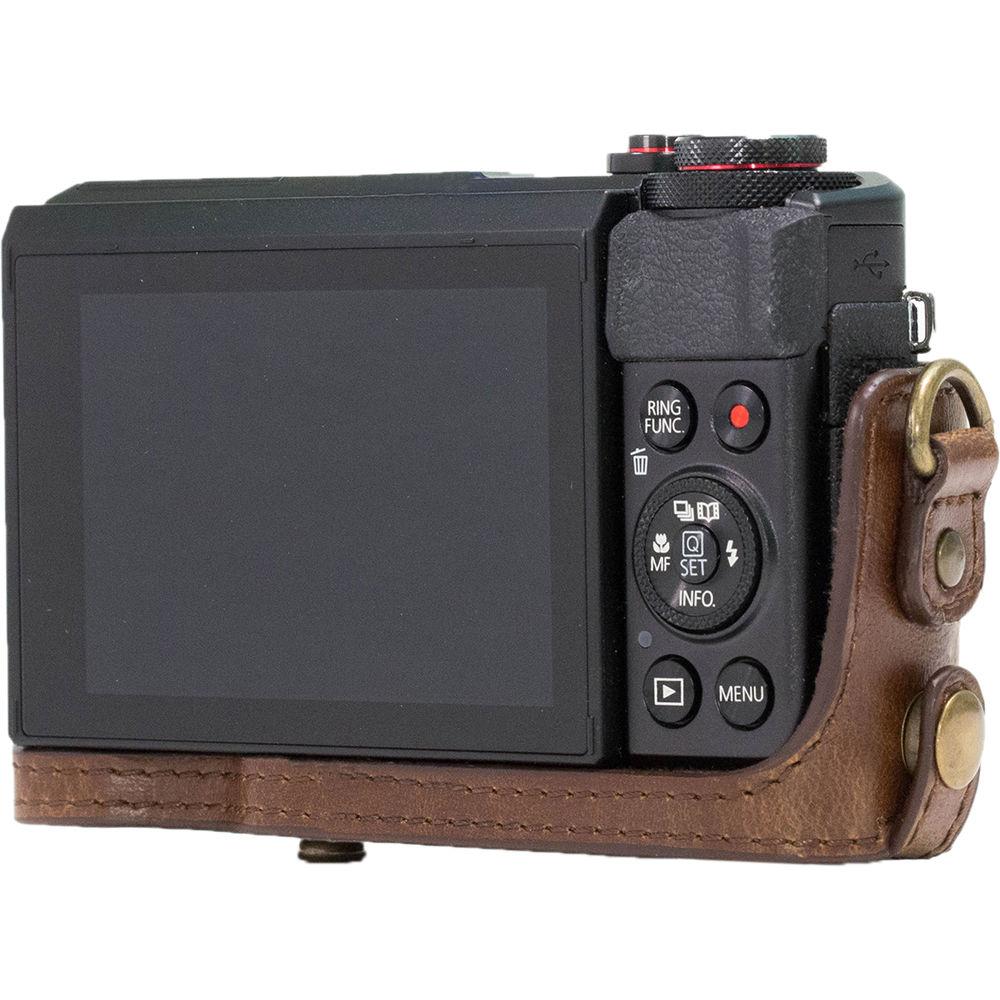 MegaGear Ever Ready PU Leather Camera Case and Strap for Canon PowerShot G7 X Mark II
