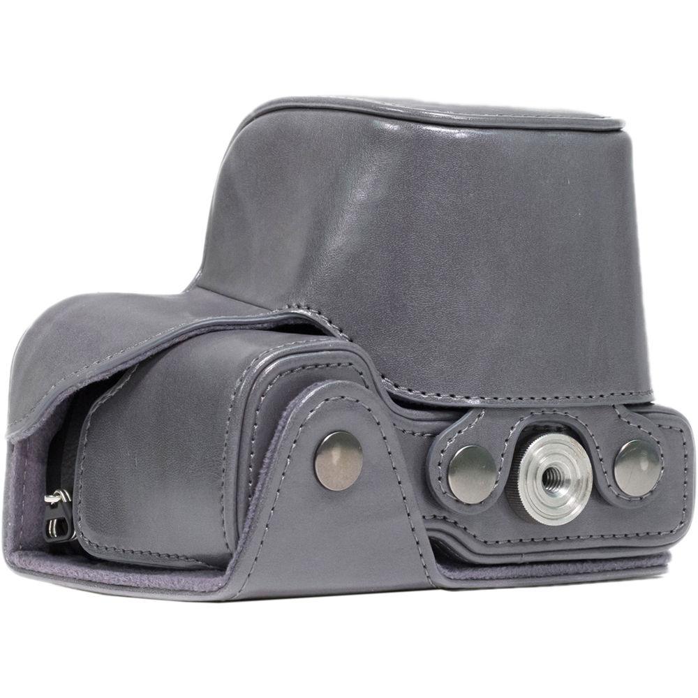 MegaGear Ever Ready PU Leather Case and Strap for Sony a6000 a6300 with 16-50mm