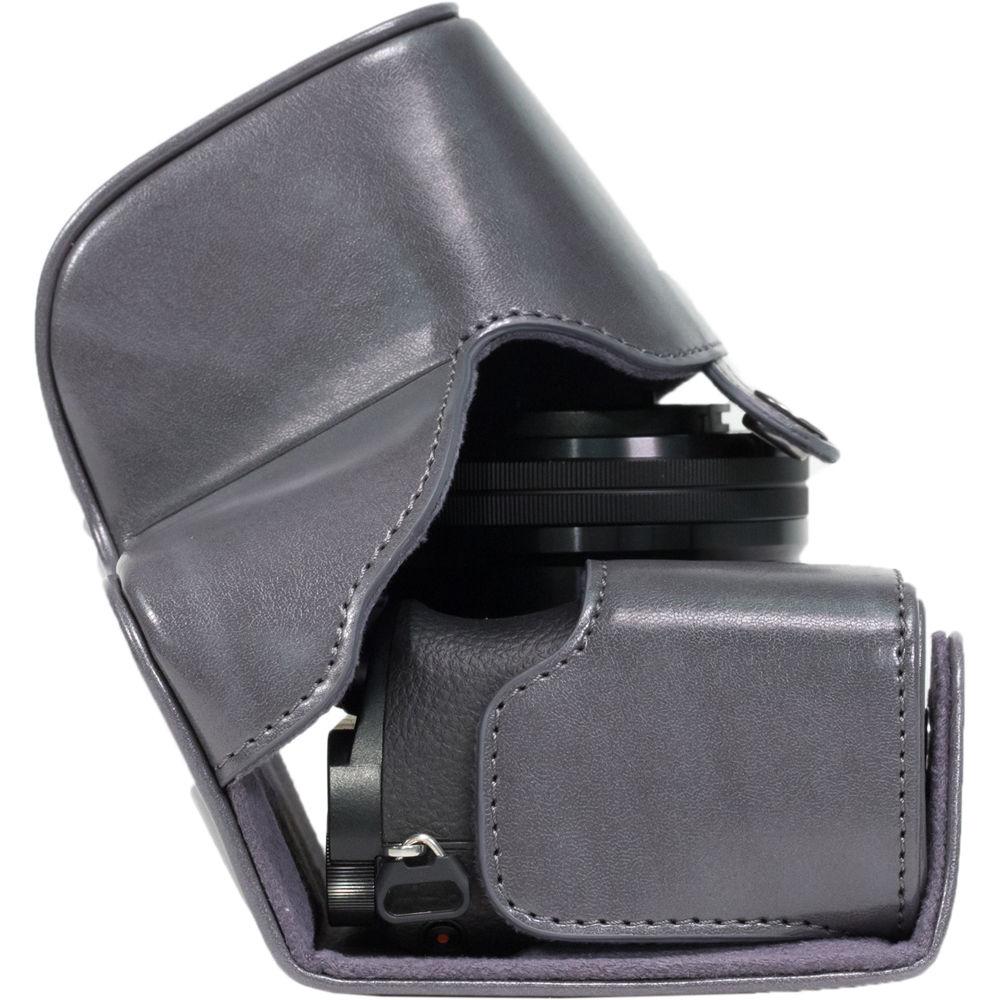 MegaGear Ever Ready PU Leather Case and Strap for Sony a6000 a6300 with 16-50mm