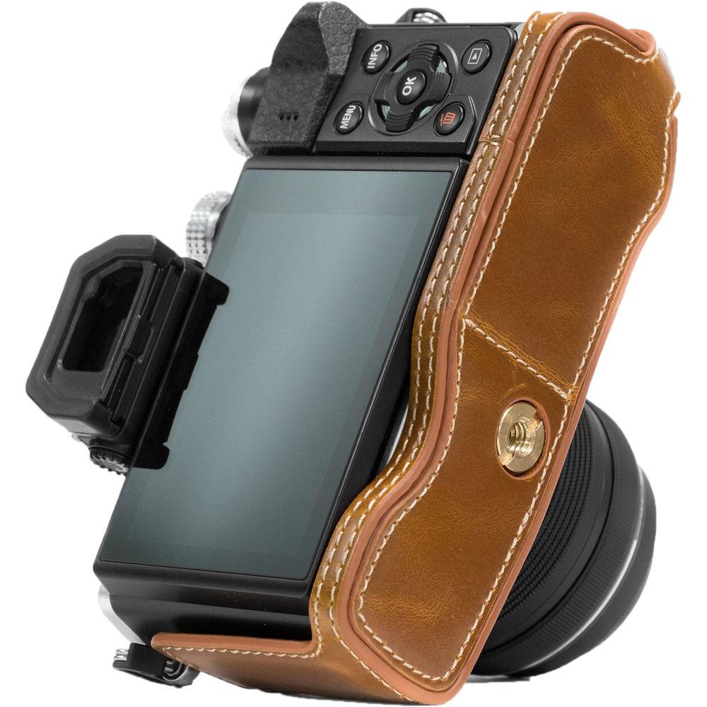 MegaGear Ever Ready PU Leather Half Case and Strap for Olympus OM-D E-M10 Mark II, E-M10