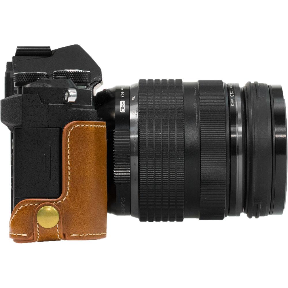 MegaGear Ever Ready PU Leather Half Case and Strap for Olympus OM-D, E-M5 Mark II