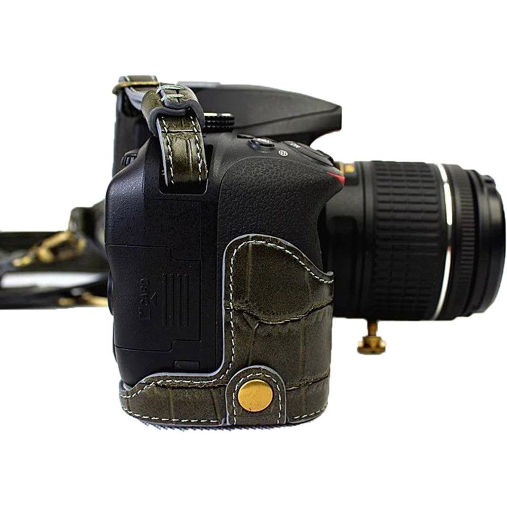 MegaGear Ever Ready PU Leather Half Case with Shoulder Strap for Nikon D3100-3400