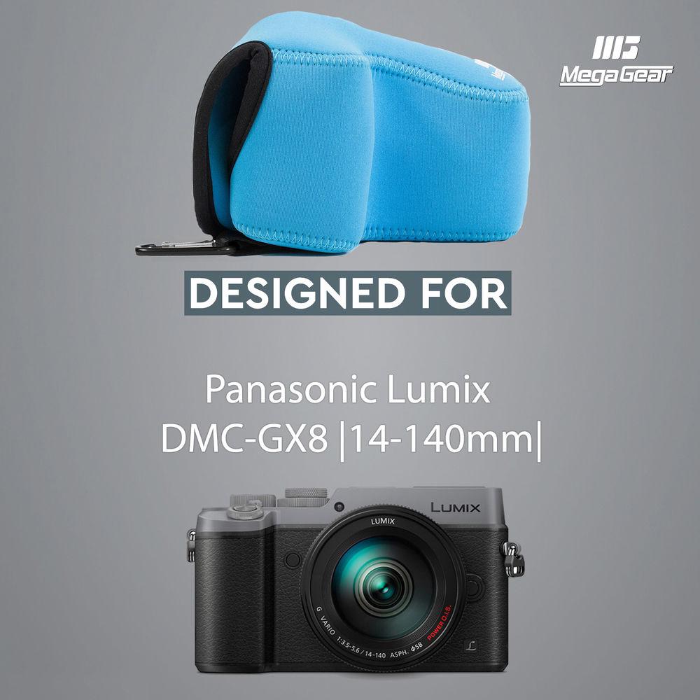 MegaGear Ultra-Light Neoprene Case for Panasonic Lumix DMC-GX8 with 14-140mm
