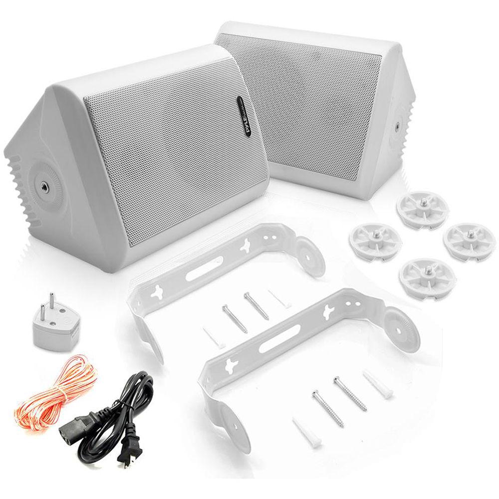 Pyle Pro 4" 200 Watt Indoor Outdoor Wall Mount Speakers with WiFi Bluetooth Streaming