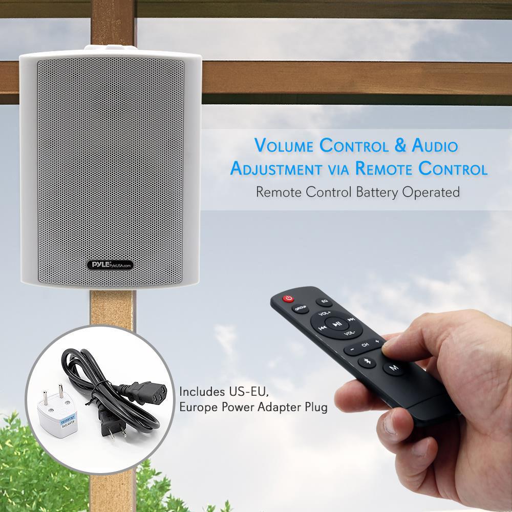 Pyle Pro 4" 200 Watt Indoor Outdoor Wall Mount Speakers with WiFi Bluetooth Streaming