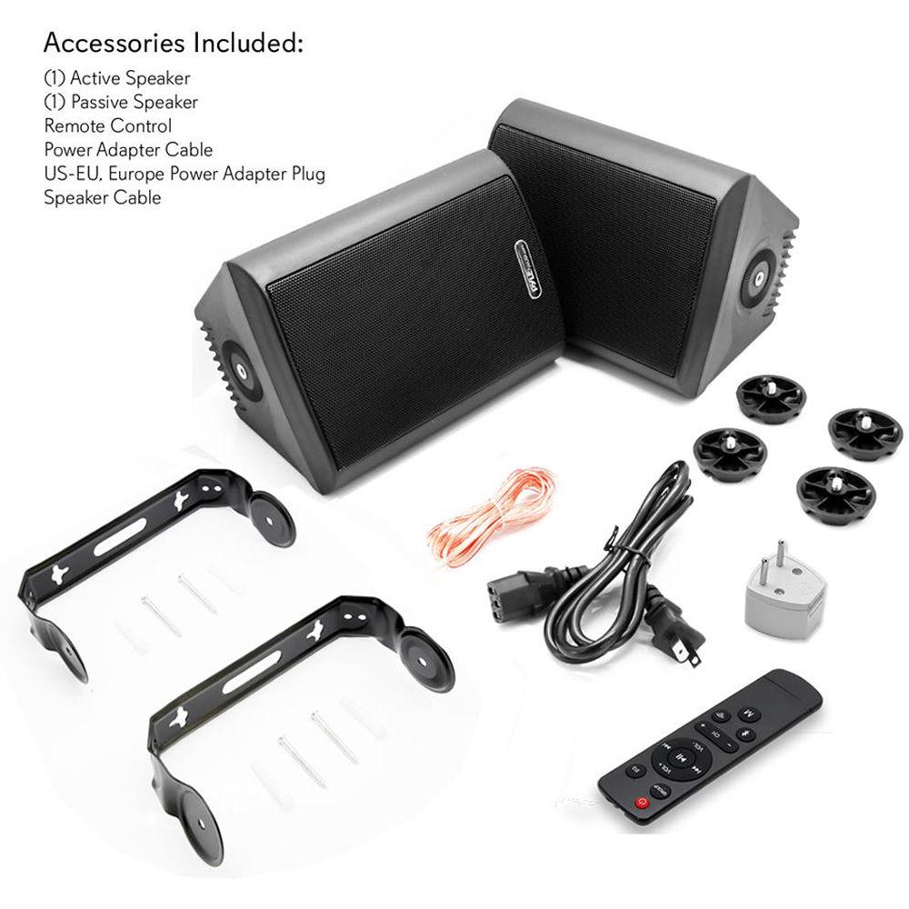 Pyle Pro 6.5Wall-Mount Waterproof Speaker System with BT Audio RF Streaming