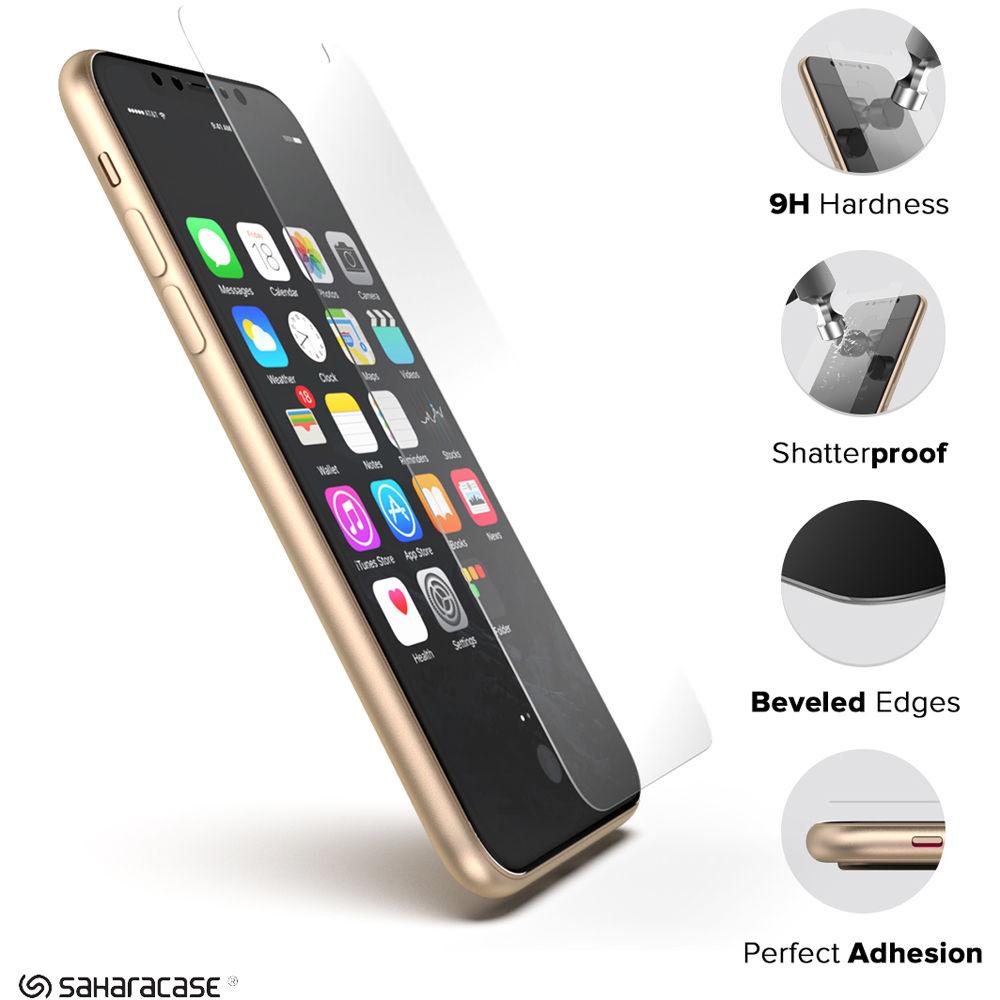 Sahara Case ZeroDamage Tempered Glass Screen Protector for iPhone 7 Plus and 8 Plus