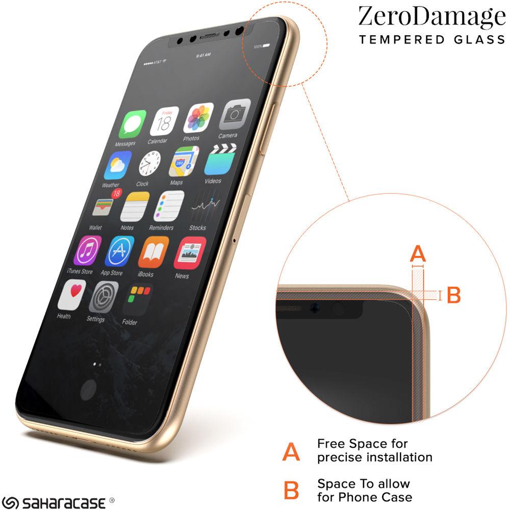 Sahara Case ZeroDamage Tempered Glass Screen Protector for iPhone 7 Plus and 8 Plus