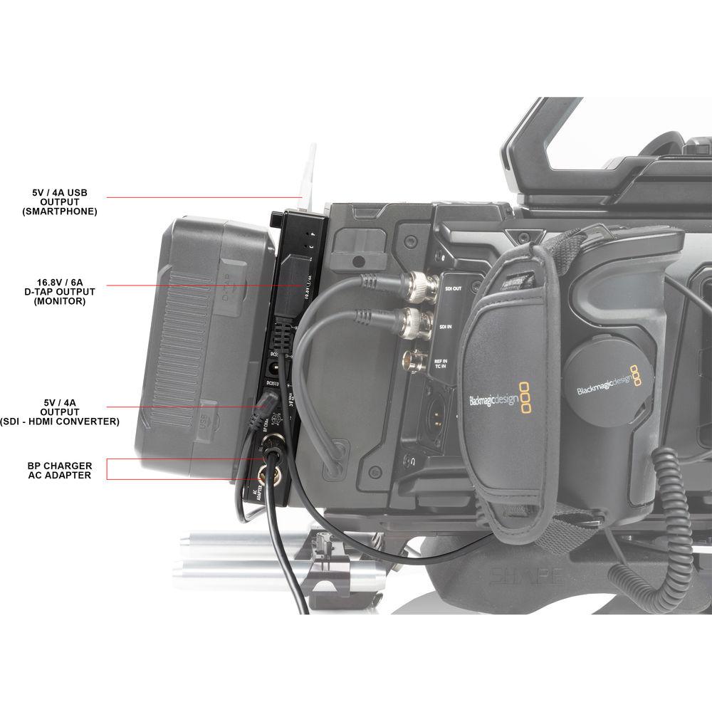 SHAPE D-Box Camera Power & Charger Kit with 98Wh Battery for Blackmagic URSA Mini Mini Pro, SHAPE, D-Box, Camera, Power, &, Charger, Kit, with, 98Wh, Battery, Blackmagic, URSA, Mini, Mini, Pro