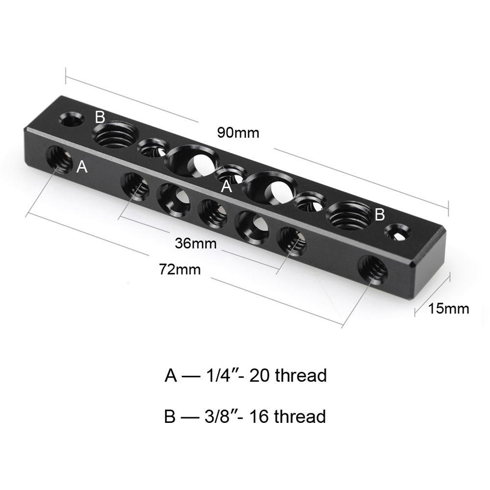 SmallRig Cheese Bar with 1 4"-20 & 3 8"-16 Screw Holes
