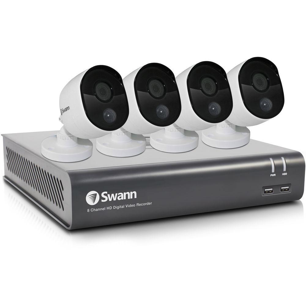 Swann 8-Channel 1080p DVR with 1TB HDD & 4 1080p Outdoor Night Vision Bullet Cameras