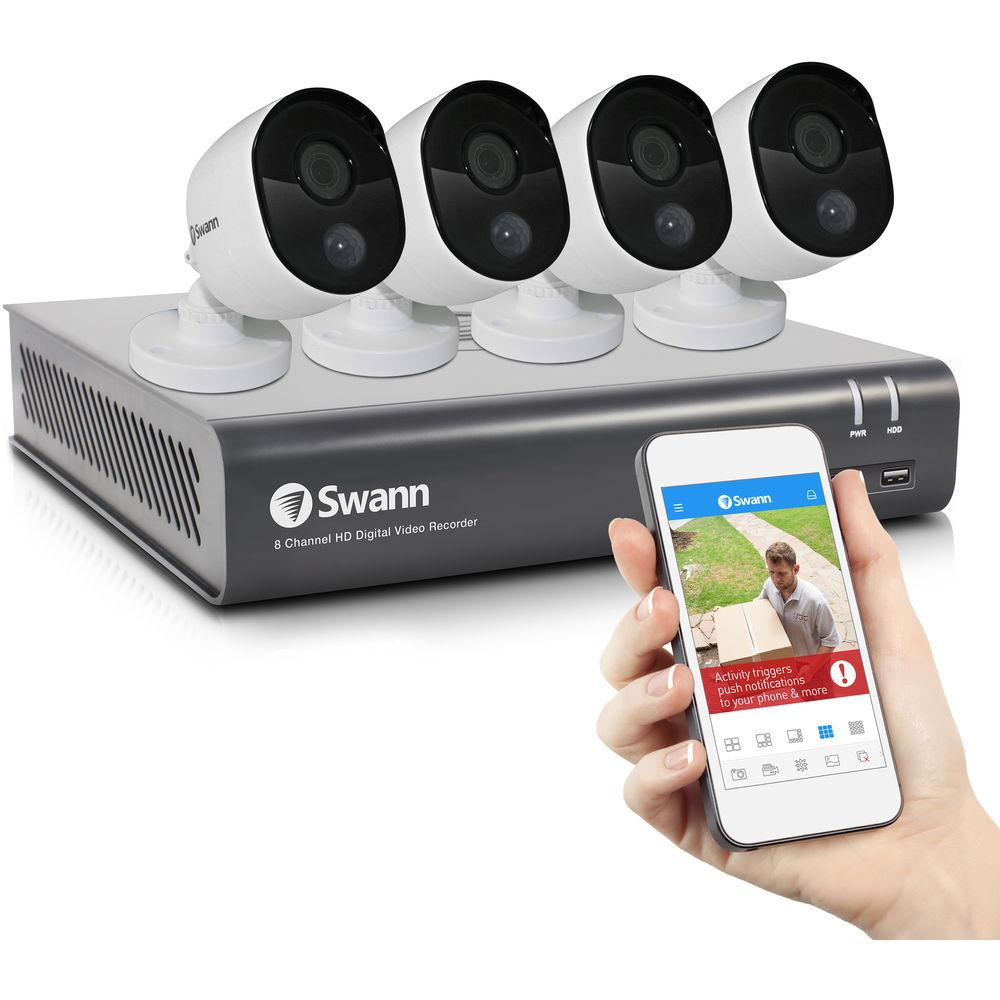 Swann 8-Channel 1080p DVR with 1TB HDD & 4 1080p Outdoor Night Vision Bullet Cameras