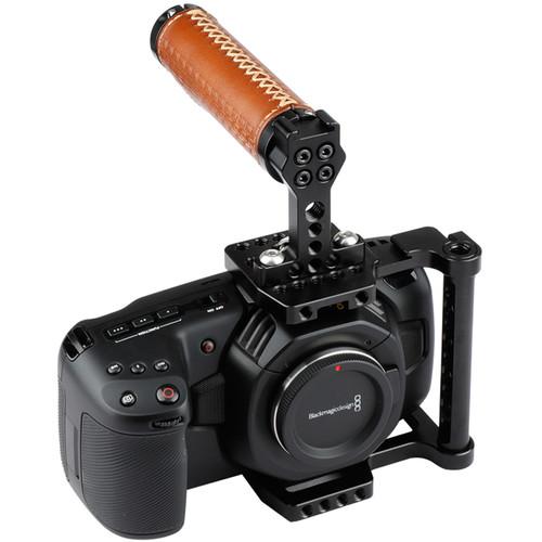 CAMVATE Cage Kit with Leather Top Handle for Blackmagic Pocket Cinema Camera 4K
