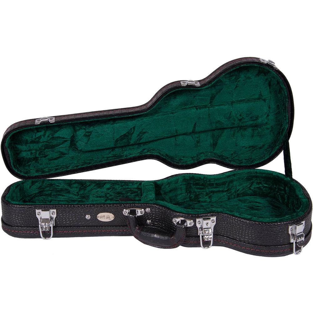 KALA Black Alligator Tenor, Archtop Ukulele Case