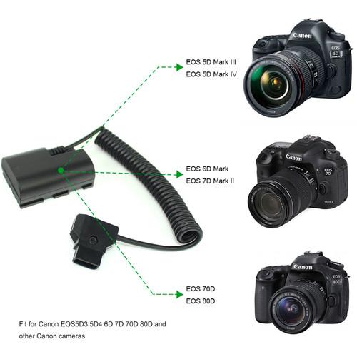 LanParte D-Tap to LP-E6 Fixed Voltage Battery Pack for Select Canon Cameras