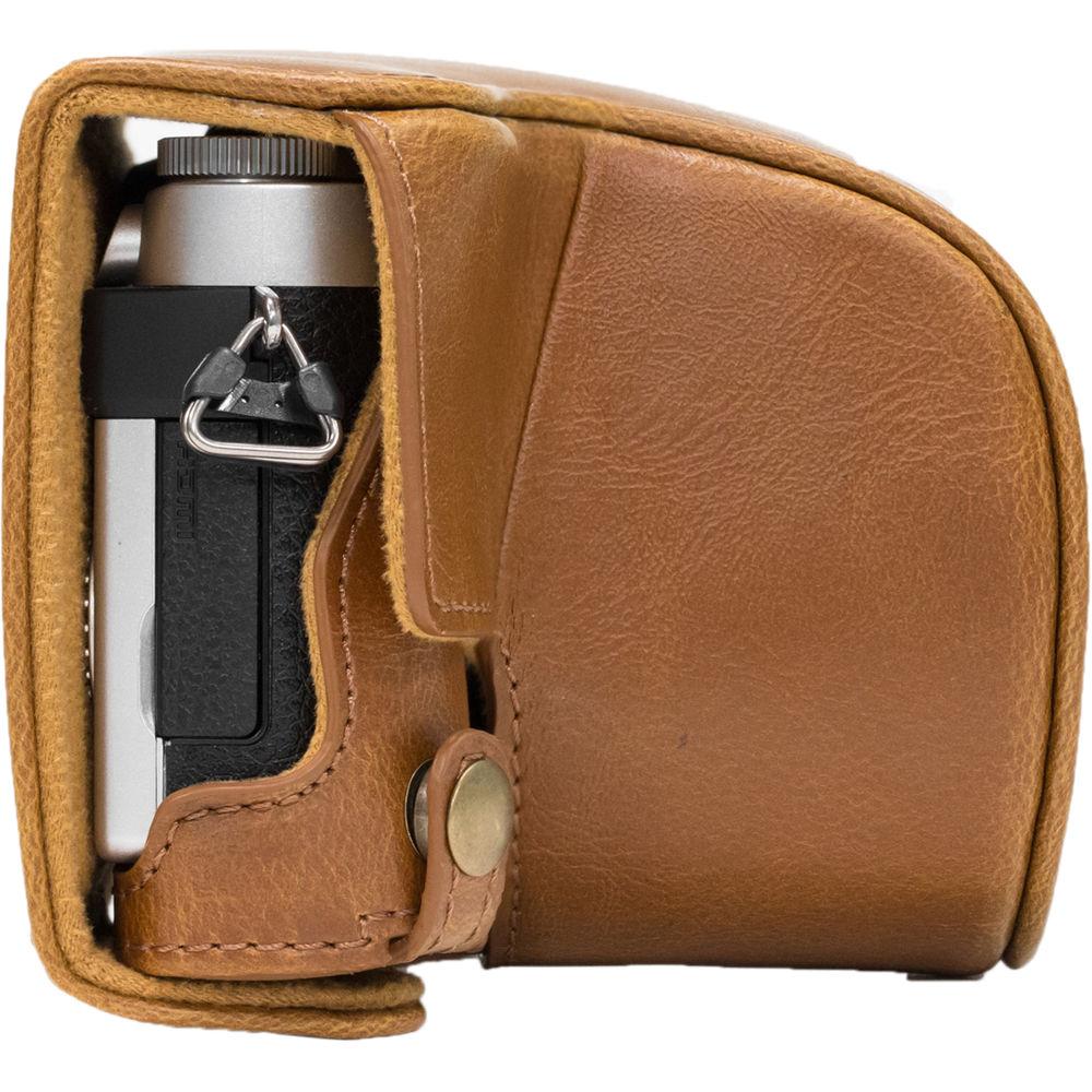 MegaGear Ever Ready PU Leather Case & Strap for Select Panasonic LUMIX with 12-32mm