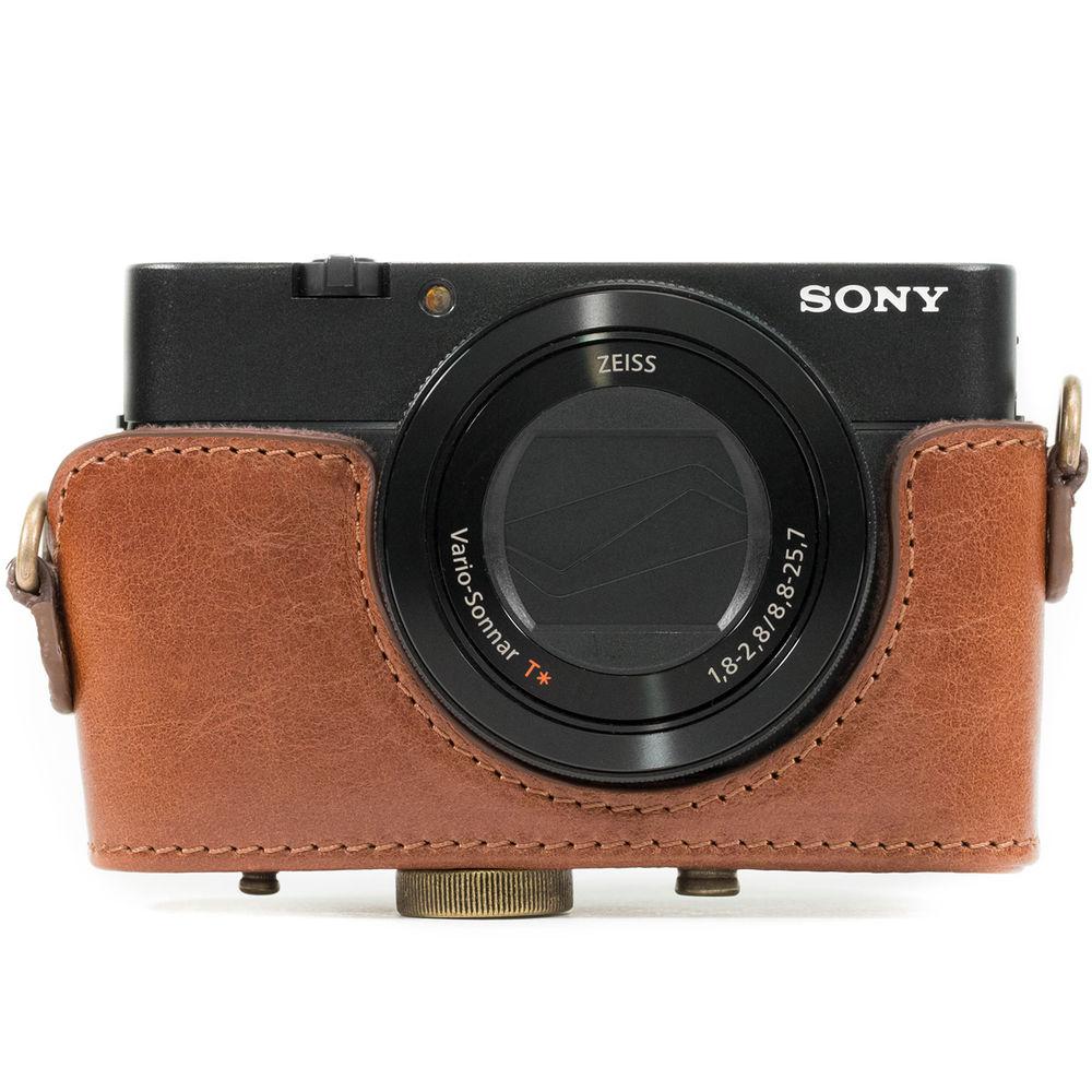 MegaGear Leather Camera Case with Strap for Sony DSC-RX100 VI, V & IV
