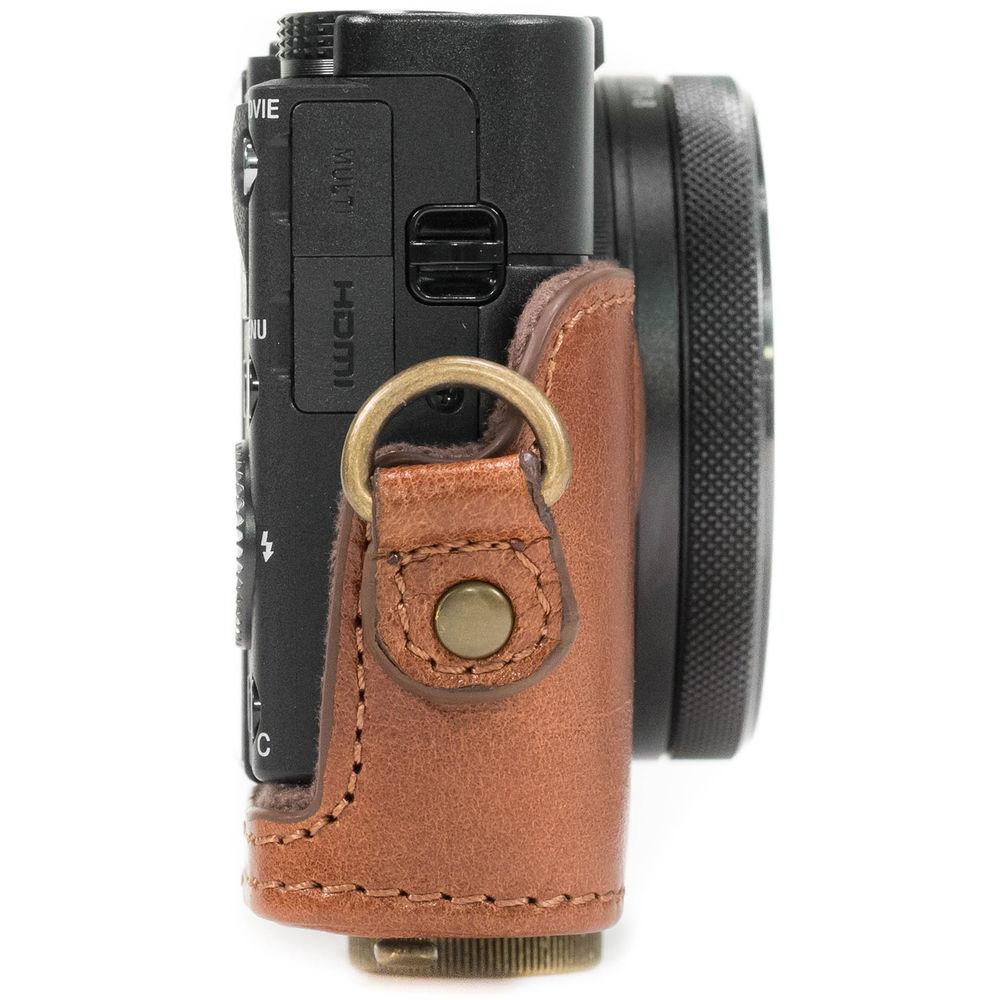 MegaGear Leather Camera Case with Strap for Sony DSC-RX100 VI, V & IV